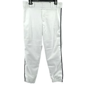 Champro Youth Baseball Pants White Navy Piped Belted XL BP61 Athletic NWT